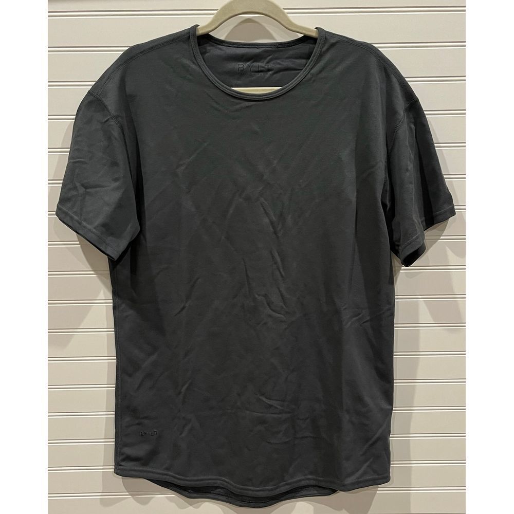 BYLT Premium Basics Men's Gray Performance T-Shirt Athletic Casual Crew Neck Tee
